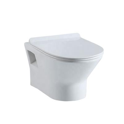 China European Standard Double-flow Around Bathroom Wall Hung Toilet Bowl With Uf Hanging Seat Cover for sale