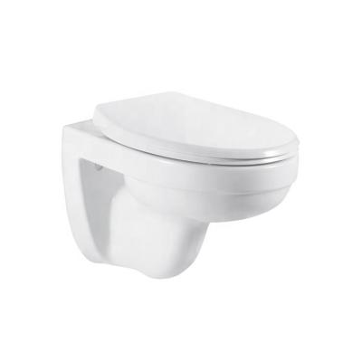 China Unique Double-flow CE Standard Oval Pan Wall Mount Round Wall Hung Toilet Seat Covers With Uf For Bathrooms for sale