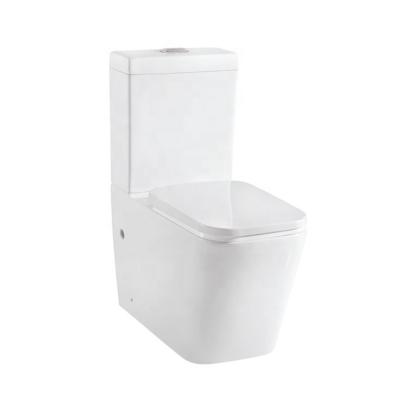 China European Standard Two-Piece Lavatory Ceramic Toilet Design Rimless Toilet Design Double-Flow High Grade Quality for sale