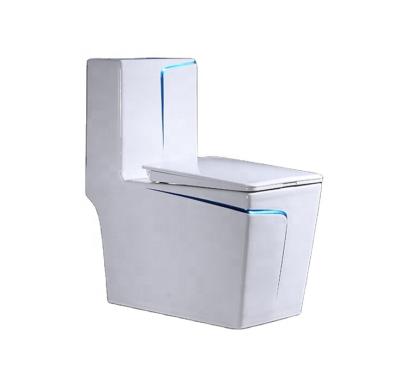 China Double-Flow New Design Ceramic Toilet 4 Inch Siphonic One Piece Colored Square Toilet for sale