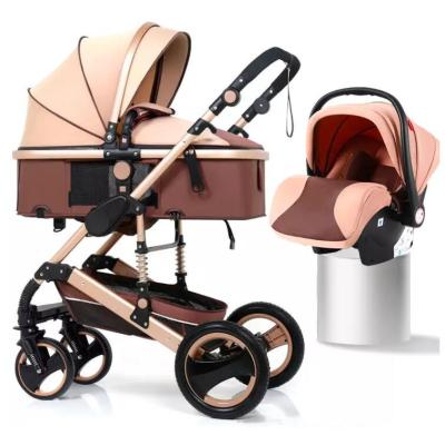 China Multifunctional Purpose Baby Stroller 3 in 1 High Travel System Kids Pram Landscape Laggys Bebek bezi for Traveling for sale