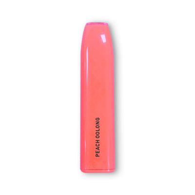 China Pink 500mAh Disposable Flat Vape Pen Pod Kit Lightweight Peach Oolong Favor for sale