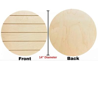 China Europe Unfinished Wood Rounds for Crafts - 2 Packs of 14 in. Reversible Wood. in diameter slice with smooth side for sale