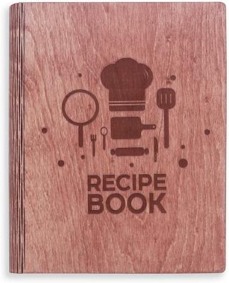 China Factory spiral supply wooden empty recipe book to write for sale