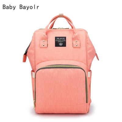 China Multi-Function Waterproof Baby Bag Waterproof USB Water Prevention Bag Mummy Large Capacity Package Mother's Casual Shoulder Bag for sale