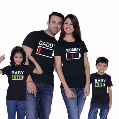 China Breathable Family Matching Clothes Look Matching Outfit Funny Drums Clothes Dad Mama Boy Girl T-Shirt For Dad Mum Me Baby Boy Girl 1pc for sale