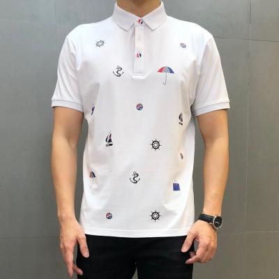 China Anti-pilling Summer Short Sleeve Men's Luxury Designer Slim Print Fashion 2020 New Polo Shirt Men Brand Cotton Casual Classic Full Clothing for sale