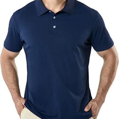 China Short Sleeve Polo Shirts, Anti-pilling Men's Regular Fitted Quick Dry Golf Shirts, Performance Dri Flex Tech Solid Top Sports Shirts for sale