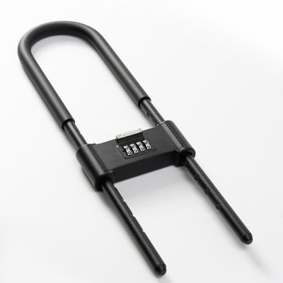 China 4-digit code high performance u-type security sliding door motorcycle bicycle lock combination password glass anti-theft padlock for sale