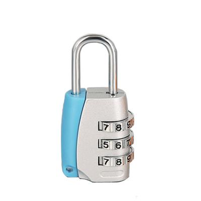 China Travel Luggage Suitcase Anti-theft Security Combination Lock With 3 Digit Code Zinc Alloy Padlock for sale