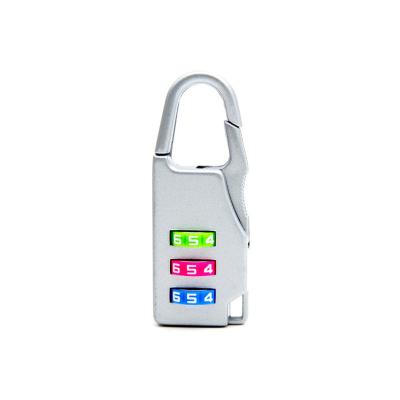 China Mini Travel Suitcase Luggage Security Anti-theft Password Lock 3 Digit Combination Lock Colorful Padlock for sale