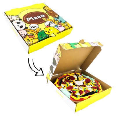 China Antibacterial Pizza Socks Box 4 Pairs Custom Design Funny Pizza Box Cartoon Novelty Food Printed Custom Socks for sale