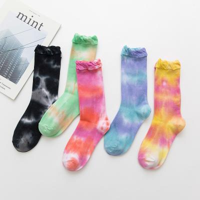 China Antibacterial Custom Tie Dye Socks Wholesale Cotton Socks Fashion Tie Dye Socks for sale