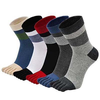 China Custom QUICK DRY Toe Socks Five Finger Running Cotton Men's Socks Shape Anti Slip Mini Crew Sports Ankle Socks for sale