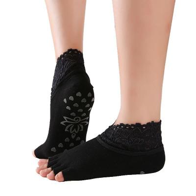 China QUICK DRY most popular lace socks women five finger yoga socks non slip yoga sock for women for sale