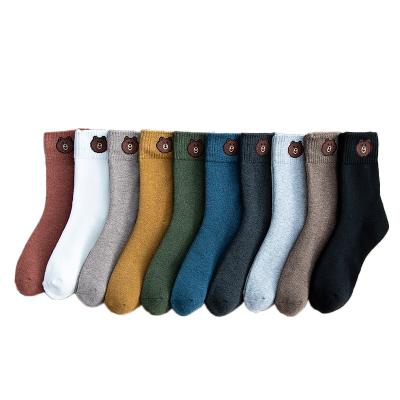 China Antibacterial Women's Stockings Women's Stockings Socks Support Autumn Winter Cotton Embroidered Cute Japanese Socks for sale