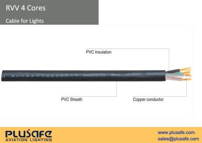 China RVV 4 Cores Light Cables For Mutiple Aviation Obstruction Lights for sale