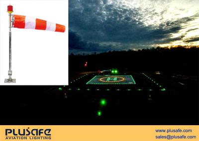 China Iluminación iluminada interna de la manga de viento LED del helipuerto con poste y la base en venta