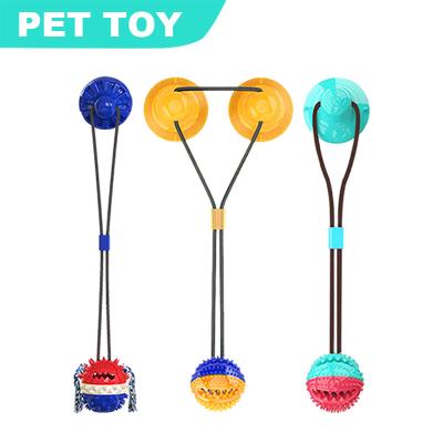 China Stored Pet Supplies Amazon Toy Ball Dog Toothbrush Manufacturer Dog Toy Pet Sucker Leaking Ball 2021 Pet for sale