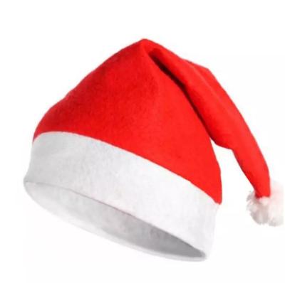 China CL383 Non-Woven Fabric Christmas New Year Thick Hat Kids Adult Christmas Decoration For Home Xmas Santa Claus Gifts Navidad Decor Winter Hats for sale