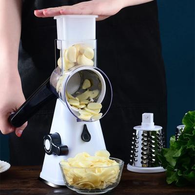 China O26 Viable 3 in 1 Mandoline Vegetable Slicer Vegetable Slicer Rotary Drum Shredder Veggie Shredder Nut Shredder Veggie Cutter Quick Peeler Spiralizer Cheese Cleaver for sale