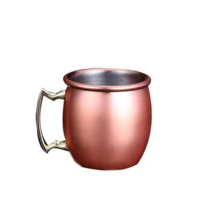 China Viable O315 60ML Cocktail Glass Beer Coffee Stainless Steel Copper Water Mugs Mini Moscow Mule Cup for sale