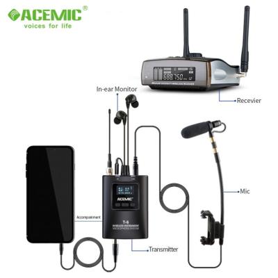 China Antanna Diversity 2020 ACEMIC PR-8 VT-6 Good Quality Wireless Microphone For Violin Equipped With Monitor Setup for sale