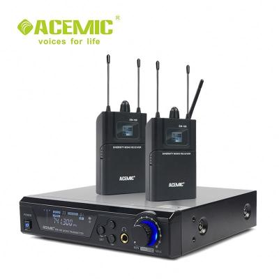 China True Diversity ACEMIC IEM EM-100 Professional Single Channel Stage True Diversity Wireless Ear Monitor System for sale