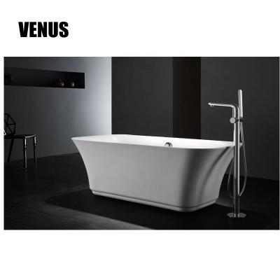 China Cast Iron Freestanding Modern Oval Solid Acrylic Stone Bathtub Outdoor Modified Freestanding Soaking Tub for sale