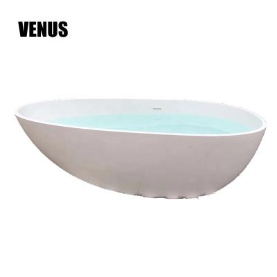 China Freestanding oval artificial stone natural bathtub made by VENUS for sale