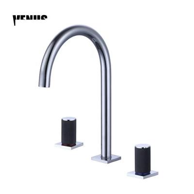 China Metered Faucets Bathroom 3 Hole Basin Mixer Tap for sale