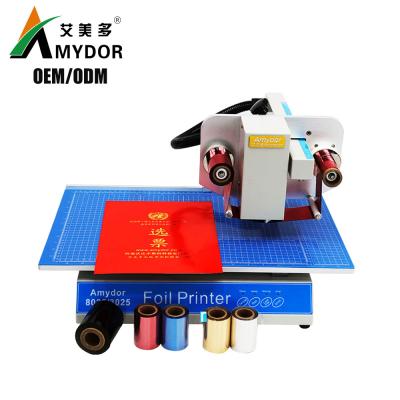 China Personalized Amydor 8025 custom digital hot foil stamping printer for plastic, PVC bookcover for sale