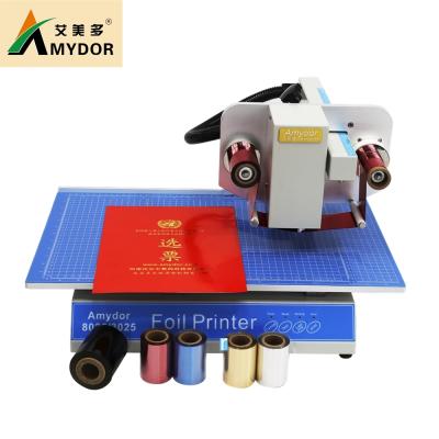 China Hotels Logo AMD8025 Digital Hot Foil Printer Digital Foil Printing Machine On PVC Leather Paper for sale