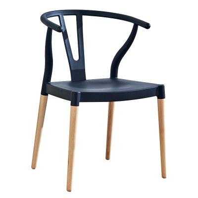 China Wholesale Removable Cheap Modern Nordic Furniture Cavity Cover Plastic Wooden Dining Chair for sale