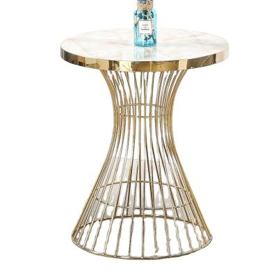 China Wholesale Modern Metal Frame Acrylic Gold Top Table For Dining for sale