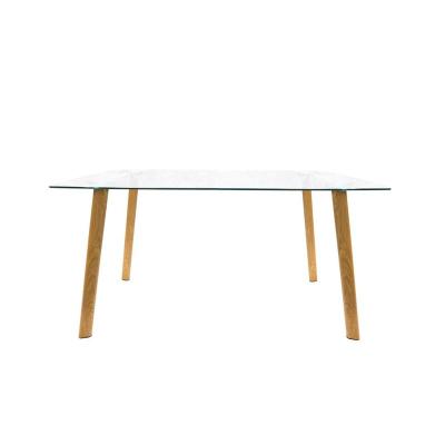 China Save Space Tempered Legs Glass Metal Dining Table Luxury Coffee Tables for sale