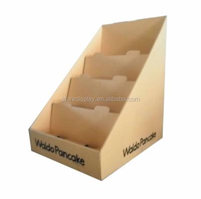 China For promotion and attarct your customers pop up display stand / recycled cardboard material display / counter display for snacks for sale