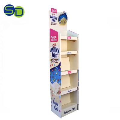 China Single Sided Cardboard Display Stand Grocery Display For Brand Promotion for sale