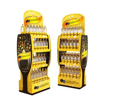 China Shopping Mall Double Face Drinks Display Rack for sale