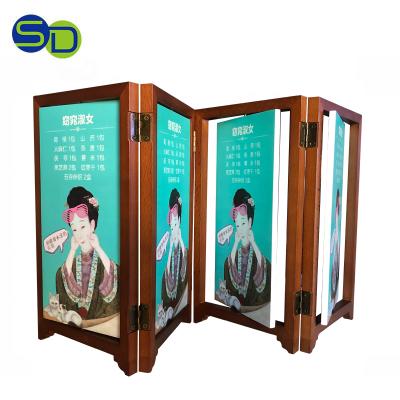 China Supermarket POS Forex Wood Panel Folding Worktop Standee for sale