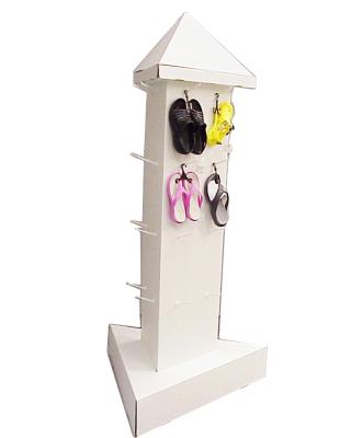 China Supermarket Supplier of Supermarket Chain Store Sports Shoes Floor Stand Cardboard Point of Sale Display with Hook for sale