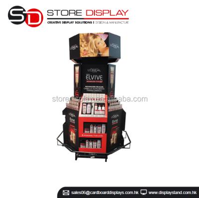 China Oreal Paper Shampoo Series Pop Display / Menufactural Chian Hot Selling Display Stand for sale