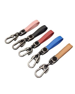 China Metal Crafts Companies Custom Logo Car Brand PU Leather Key Chain Keychain for sale