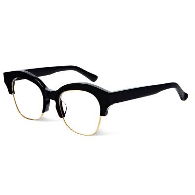 China From YC022 2019 Simple Design Titanic Optical Glass Metal Eyeglass Lightweight Soft Light Frame Italy Wholesale for sale