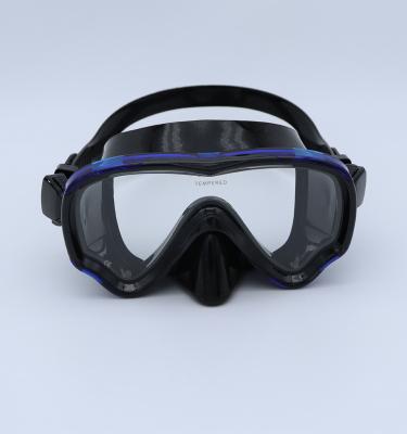 China Adults black swim mask full face dive swim snorkel mask swimming goggles diving mask for sale