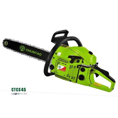 China Manufacturer 2-Stroke Heavy Duty 2 Stroke 45CC Gasoline Chainsaw Wood Cutter Machine For Garden for sale