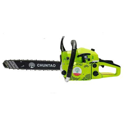 China Easy Start 2-Stroke Professional 2 Stroke 58CC Gasoline Cheap Gasoline Chainsaws Handheld Gas Powered Chainsaw For Garden for sale