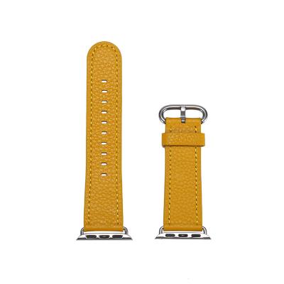 China Breathable Replacement Genuine Leather Watch Band Straps For Apple Watch Top Grain Cowhide for sale