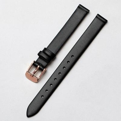 China Breathable Small Green Watch Band Women's Leather Strap Steel Belt instead of Watch Chain for sale