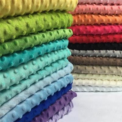 China Wholesale High Quality Super Soft Minky Dot Fabric For Memory Minky Cloth Blankets for sale